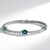 Bracciale in argento con Zaffiro Petrolio
