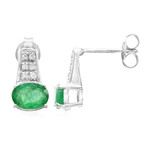 Pendientes en plata con Esmeralda de Bahía