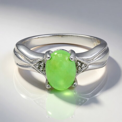 Anello in argento con Crisoprasio