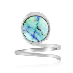 Zilveren ring met een azuriet