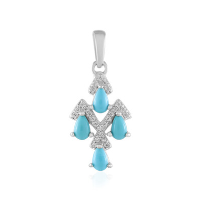 Pendentif en argent et Turquoise Sleeping Beauty