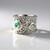 Anello in argento con Smeraldo Colombiano
