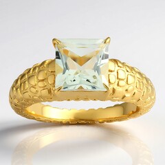 Anello in argento con Ametista Verde