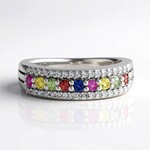 Anello in argento con Zaffiro Rosa