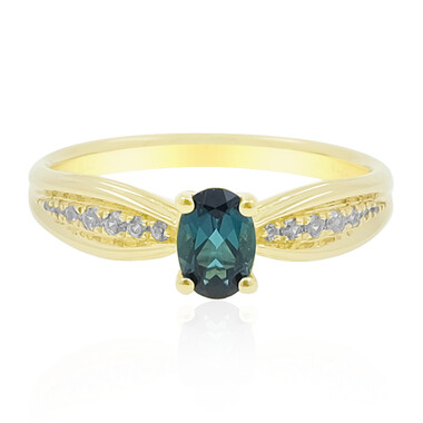 Brasilianischer Indigolith-Goldring (de Melo)