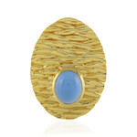 Ciondolo in argento con Calcedonio Blu (MONOSONO COLLECTION)