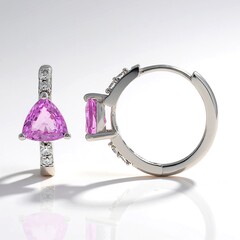 Orecchini in oro con Zaffiro Rosa (CIRARI)