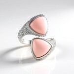 Bague en argent et Opale rose (de Melo Essence)