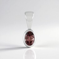 Colgante en plata con Granate de Malaya