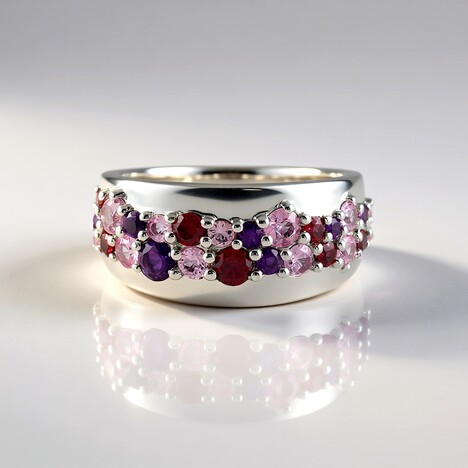 Anello in oro con Zaffiro Rosa (KM by Juwelo)