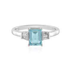 Anello in argento con Acquamarina Brasiliana