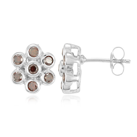 Fancy-Brillant-Silberohrringe
