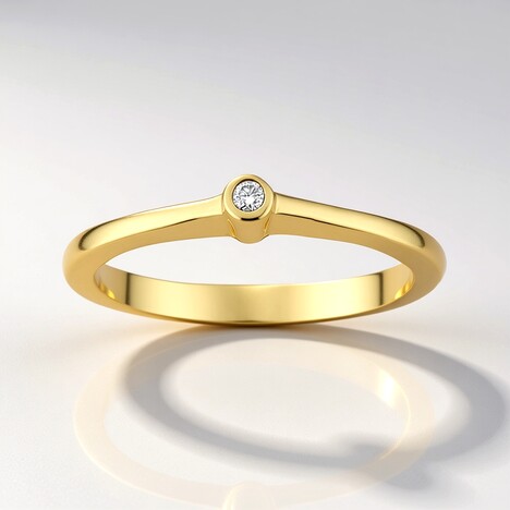 Anello in argento con Diamante SI1 (G) (Annette)