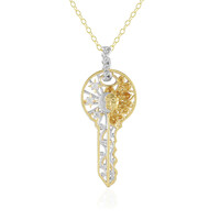 Zilveren halsketting met zirkonen (Gems en Vogue)