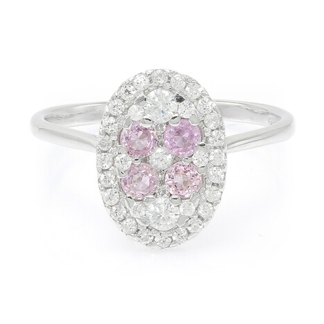 Anello in argento con Zaffiro Ceylon Porpora (non riscaldato)