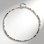 Collana in argento con Zircone Cognac