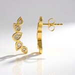 Orecchini in argento con Diamante Champagne I2 (de Melo Essence)