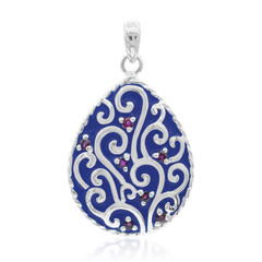 Burmesischer Rubin-Silberanhänger