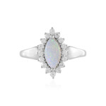 Anello in argento con Opale Australiano
