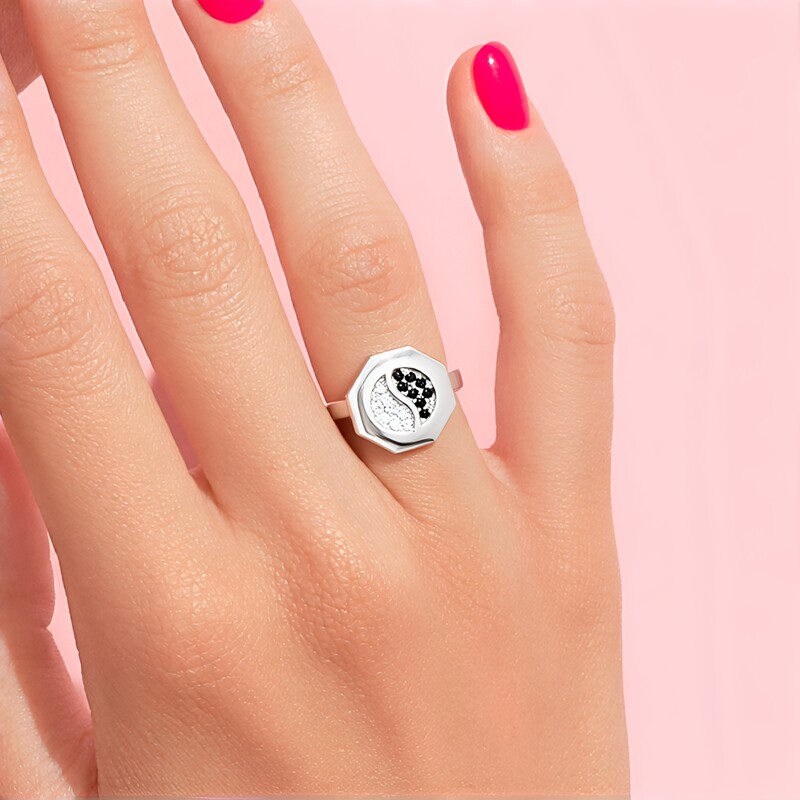 Anello in argento con Topazio Bianco