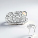 Anello in argento con Opale di Welo (MONOSONO COLLECTION)