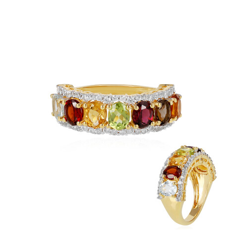 Zilveren ring met een Brandy Citrien