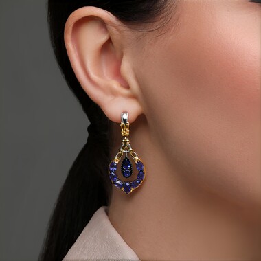 Orecchini in argento con Tanzanite (Gems en Vogue)