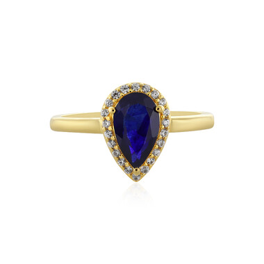 Anello in argento con Zaffiro Blu del Madagascar