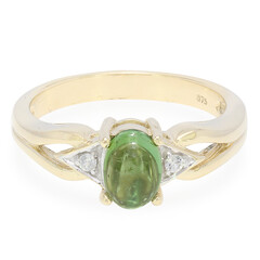 Anillo en oro con Turmalina Paraíba de Brasil