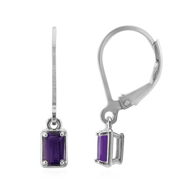 Sambia-Amethyst-Silberohrringe