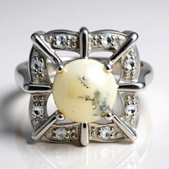 Anello in argento con Agata Dendritica