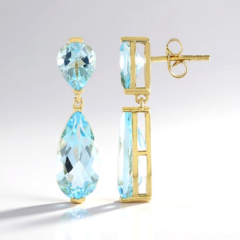 Orecchini in argento con Topazio Blu Cielo