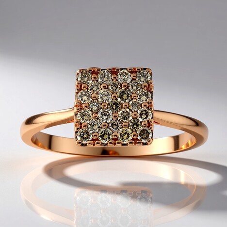 Anello in oro con Diamante Rose de France SI1 di Argyle (Annette)