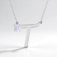 Collana in argento con Pietra di Luna Arcobaleno