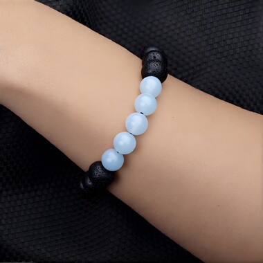 Schwarze Lava-Armband