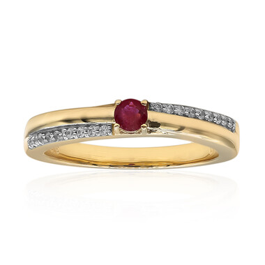 Roter Beryll-Goldring