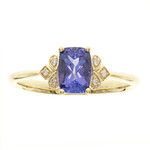 Anillo en oro con Tanzanita AAA