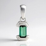Ciondolo in argento con Tormalina Verde di Benedito
