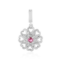 Pendentif en argent et Tourmaline rose du Nigéria