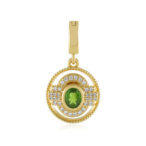 Pendentif en argent et Diopside de Russie