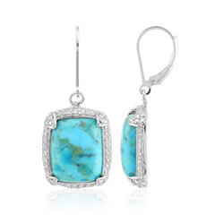 Boucles d'oreilles en argent et Turquoise bleue de Mohavie (Faszination Türkis)