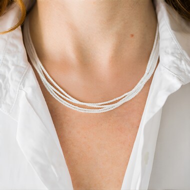 Zircon Silver Necklace