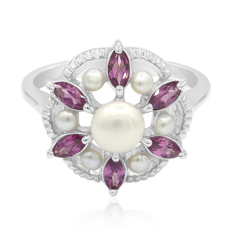 Anello in argento con Perla di Acqua Dolce (TPC)