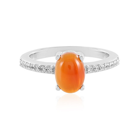 Roter Onyx-Silberring