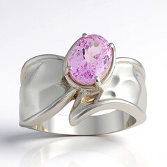 Anello in argento con Kunzite (Pallanova)