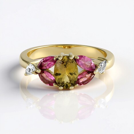 Anello in oro con Tanzanite Gialla (non riscaldata) (Adela Gold)