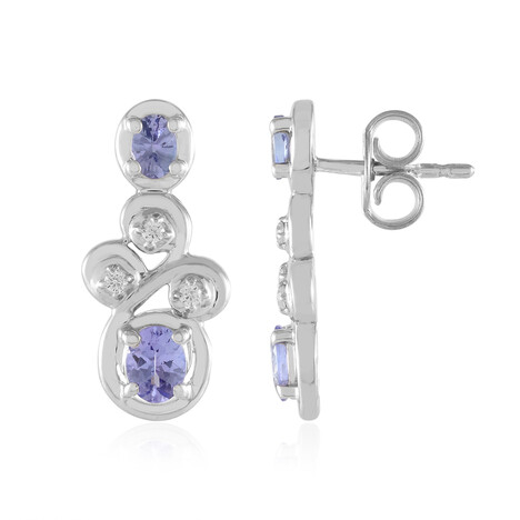 Tanzanite Silver Earrings