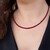 Collier en argent et Grenat du Mozambique