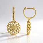 Orecchini in argento con Diamante Champagne I2 (Ornaments by de Melo)