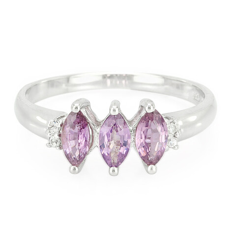 Anello in argento con Zaffiro Ceylon Porpora (non riscaldato)